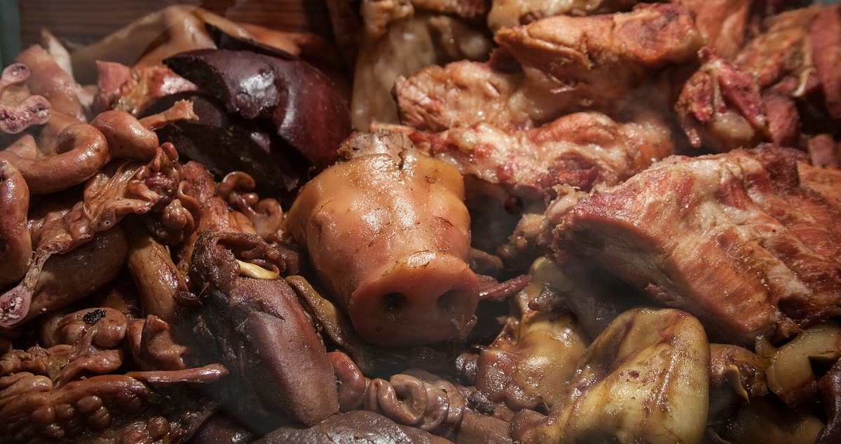 Carnitas de cerdo recién hechas en México